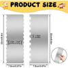 9 Inch Stainless Steel Cake Scraper Set Metal Cake Scraper Large Double Sided Patterned Stripe Edge Scraper Smoother, Cake Smoother Scraper for