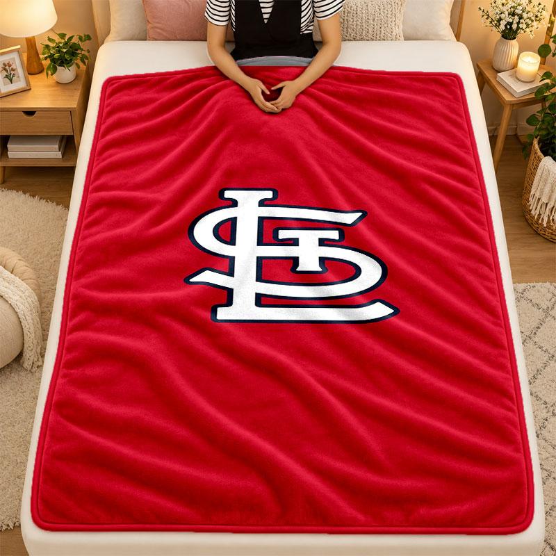 Flannel BlanketSt. Louis Cardinals Warm Soft Throw Blanket for Indoor Sofa Bed Living Room Use