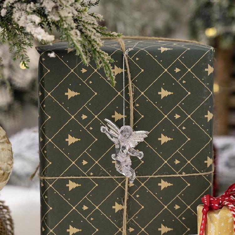 4 шт. Рождественские ангельские украшения Акриловые ангельские подвесные украшения для праздничного сезона Рождественское украшение