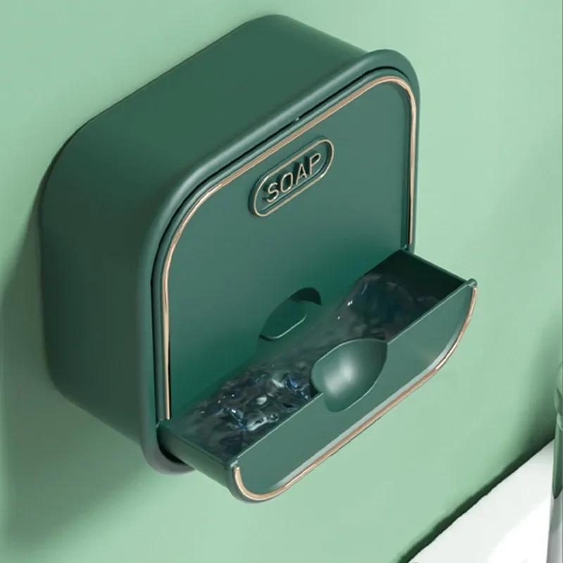 1 шт. двойной креативный дренажный ящик для хранения мыла, многофункциональный бытовой ящик для мыла для стирки, без отверстий, настенный ящик, мыльница