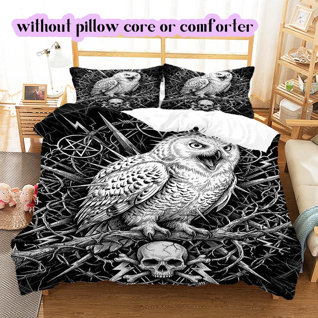 Thorn animals Pattern Bedding Quilt Set Quilt Cover Pillowcase Home Decoration Birthday Gift (1 * duvet cover + 2 * pillowcase, without core)