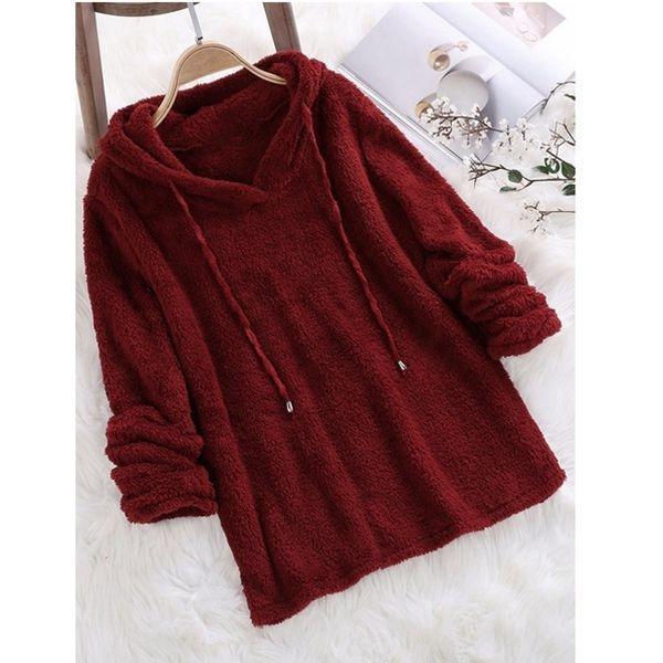 Women's Winter Plus Sizes Thickened Padded Short Pullover Tunic Cozy Casual Sweatshirt