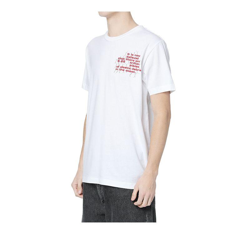 Off-White SS20 слоган принт короткий рукав футболка мужские топы белый OMAA027S201850060188