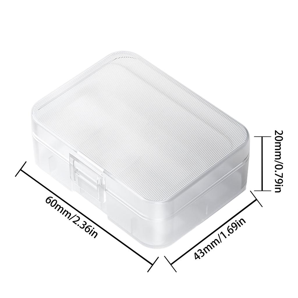Прозрачный корпус для хранения аккумуляторов 2x18650 или 3x16340 Защитите свои аккумуляторы, предотвратите короткие замыкания и пыль