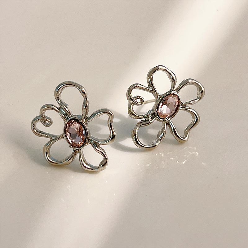 Серьги с кисточками из розового циркона в форме сердца и звезды, модные темпераментные женские серьги Y2K с бантом, индивидуальное очарование, вечерние ювелирные изделия, подарок