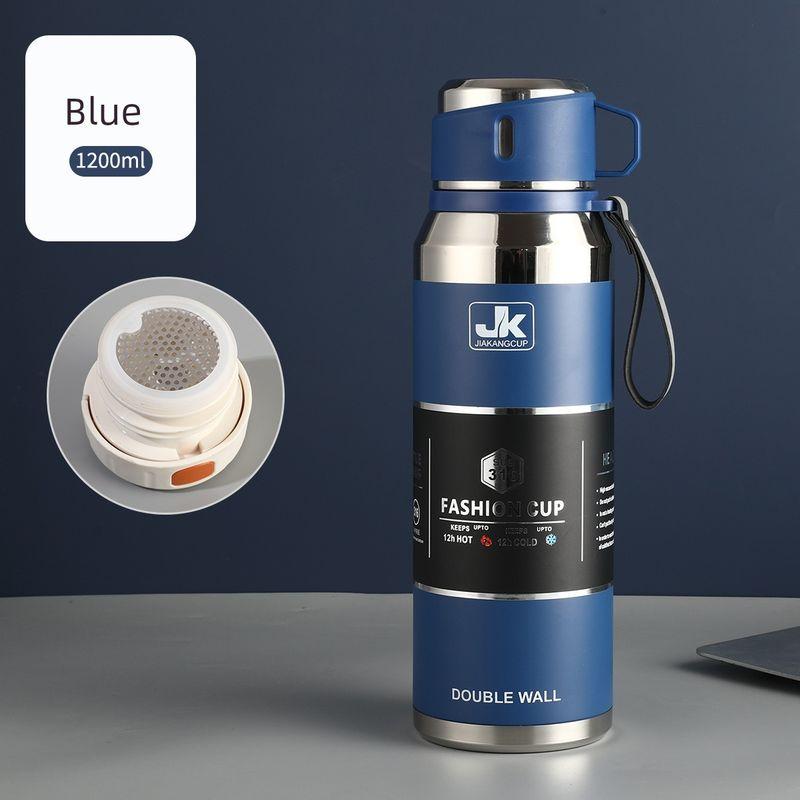 316 Stainless Steel Portable Large-Capacity Thermos Cup for Male and Female Students, 1-Liter Tea Cup, Outdoor Car-Mounted Water Cup Kettle