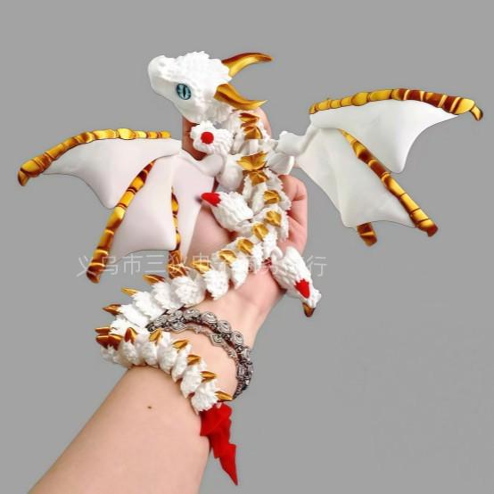 3D-печатная шарнирная большая летающая фигурка дракона с рогами, ornament, игрушка, подарок