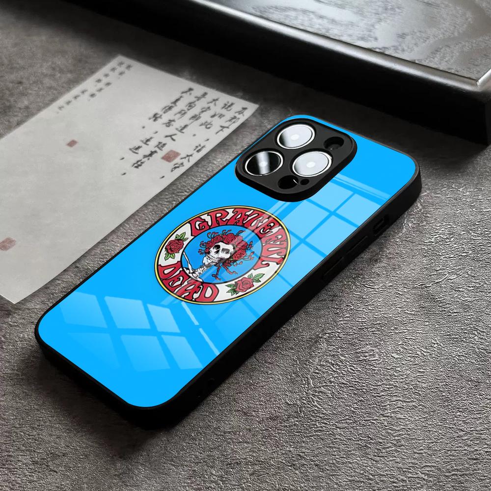 Горячая рок-группа G-Grateful D-Dead Чехол для телефона For IPhone 16 Pro Max 14 17 Air 12 15 11 13 Mini X XR XS Max SE Стеклянная крышка