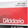 D'Addario Flat Tops Phosphor Bronze Acoustic Guitar Strings Medium .013-.056 EFT17