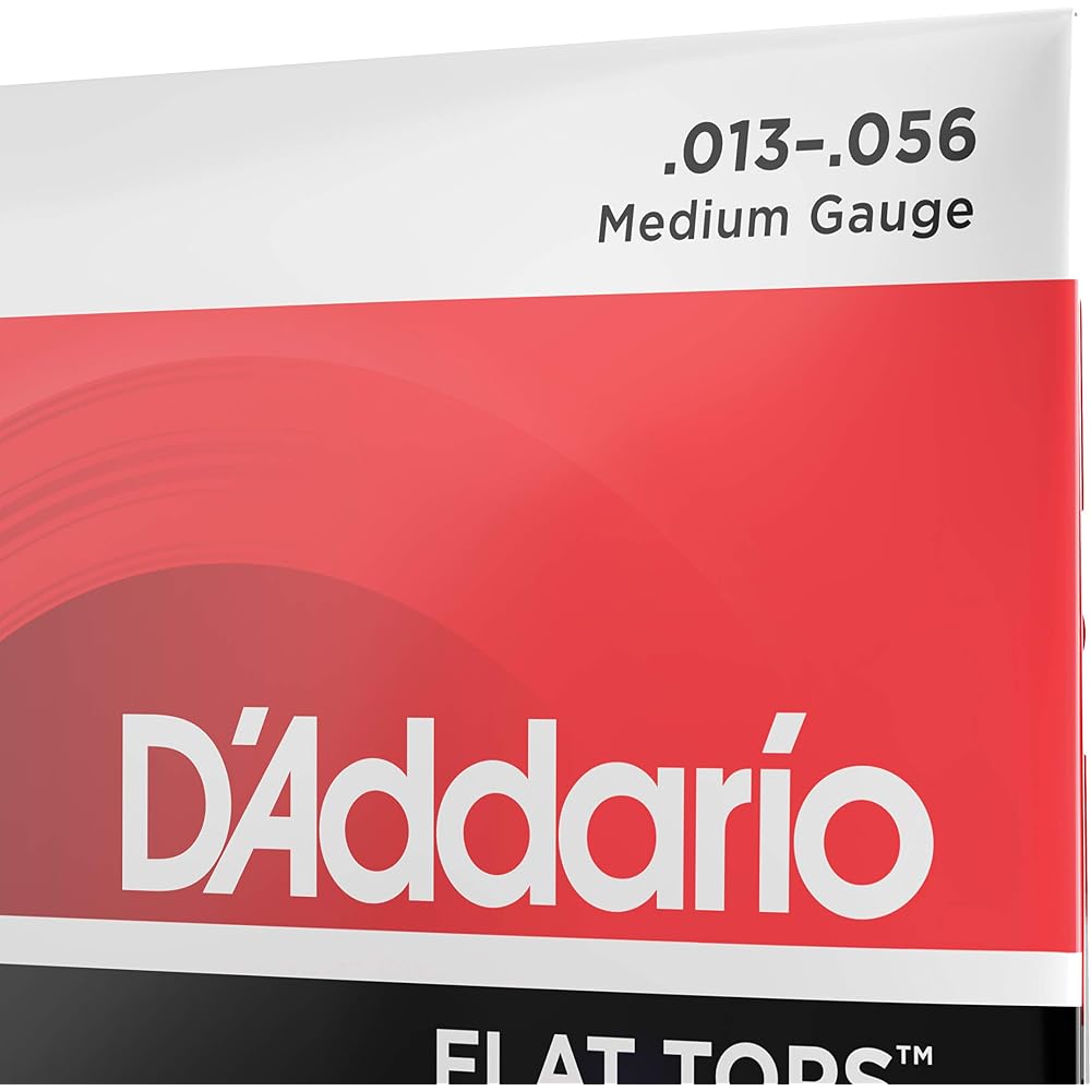 D'Addario Flat Tops Phosphor Bronze Acoustic Guitar Strings Medium .013-.056 EFT17