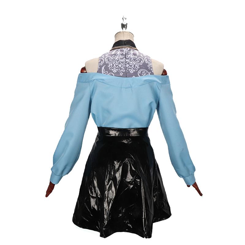 Костюм для косплея Oshi No Ko Мем-чо Женское синее платье Ютубер Мем-чо Хэллоуин Карнавальный костюм с рожками дьявола