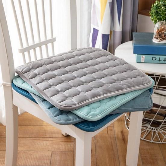 Chair Cushion Soft Comfortable Cozy Elegant Minimalistic Restaurant Accessory Polyester Fiber Seat Plush Dining Chair Cushion for Winter