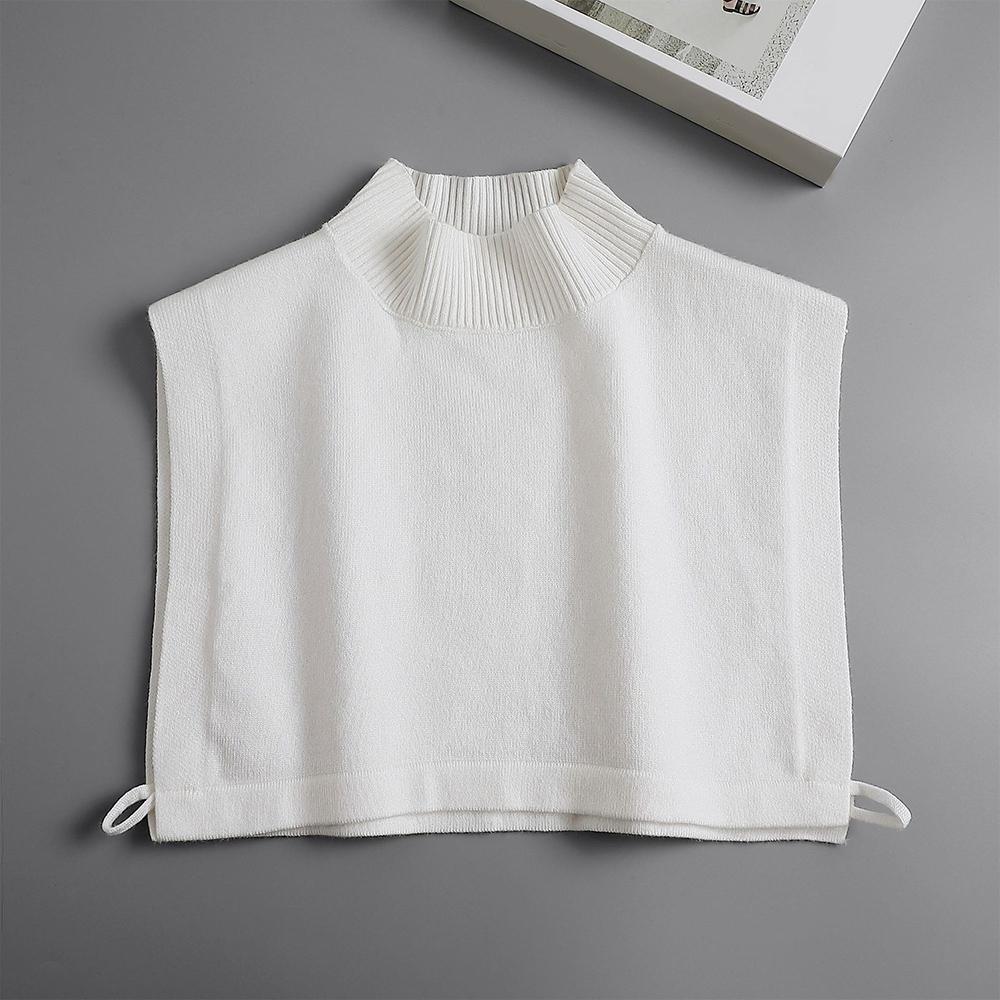 Winter Knitted Fake Collar Detachable Turtleneck Collar for Women Sweater Coat Neck Scarf Warm Woolen Windproof False Collars
