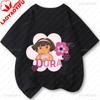 Dora The Explorer Classic Fashion Cute Tee Harajuku Retro Cartoon 90s TShirt Unisex T Shirt Personality Tops Street Y2k Clothes