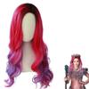 Аниме женский длинный парик Одри, косплей потомков, 3 костюма, разноцветные термостойкие синтетические волосы, вьющиеся парики для взрослых