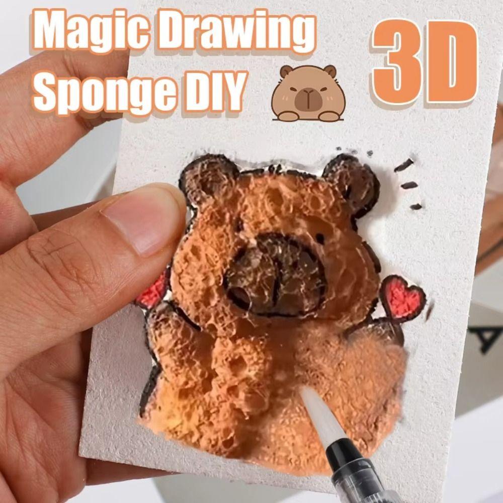 10Pcs Educational Toys Foam Texture Painting Paper Round Shape 3D Round Board Paper Handicraft Toy