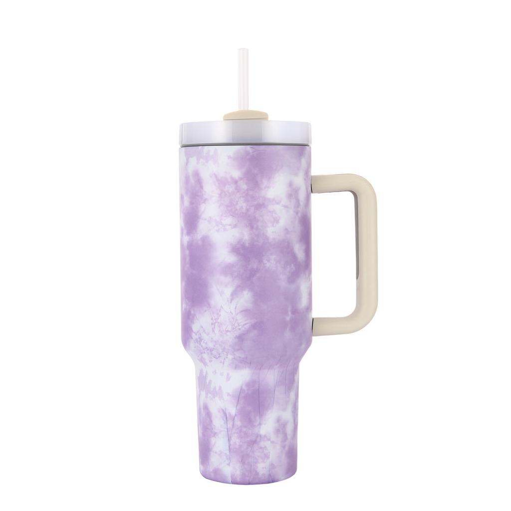 Автомобильная кружка с соломенной ручкой для льда, термос для автомобиля, нержавеющая сталь