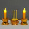 Пластиковый набор свечей-лотосов Золотой Белый Электронный набор подсвечников Настольное украшение