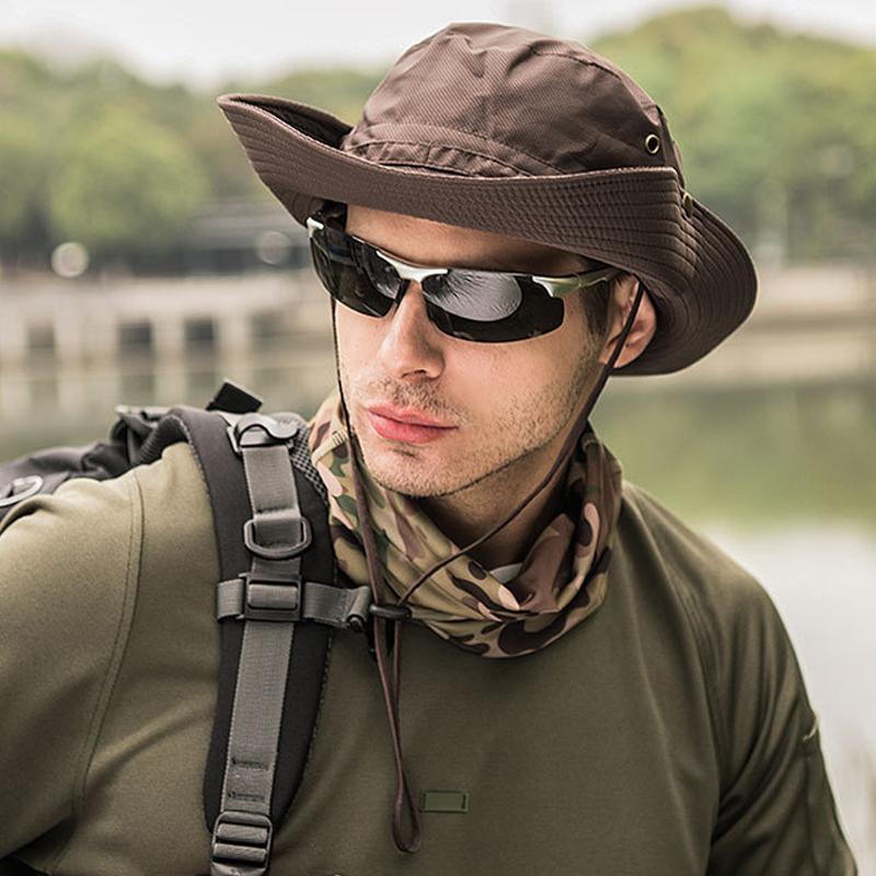 Панама для мужчин, однотонная рыбацкая шапка с большими полями, водонепроницаемая, для отдыха на природе, для кемпинга, пешего туризма, рыбацкая шляпа Gorra, солнцезащитная кепка для пар с защитой от УФ-лучей