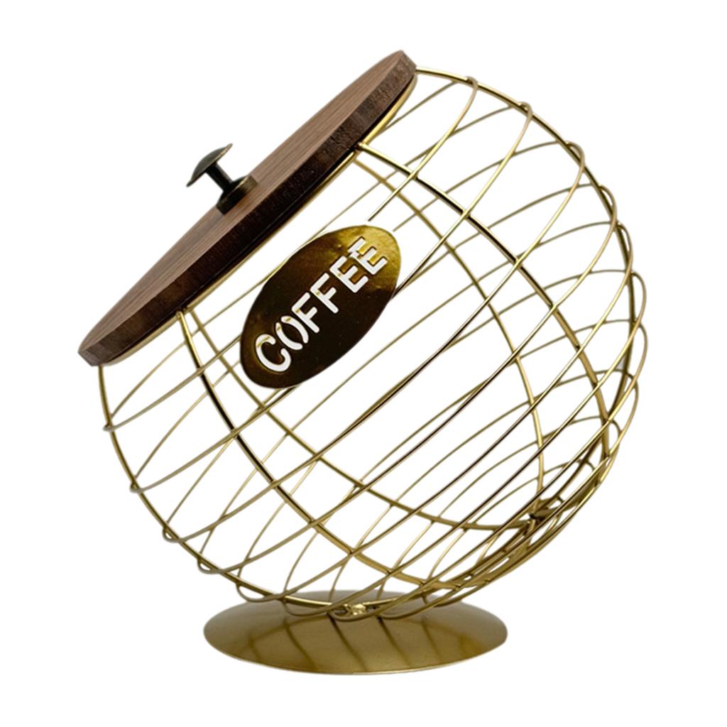 Корзина для хранения фруктов Iron Art, большая емкость, органайзер для кофейных капсул, диспенсер для капсул эспрессо для кухонной столешницы