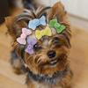 10Pcs Lightweight Pet Bow Clip Organza Bow Pet Head Flower Pet Bow Hairpin  Daily Pet Wear