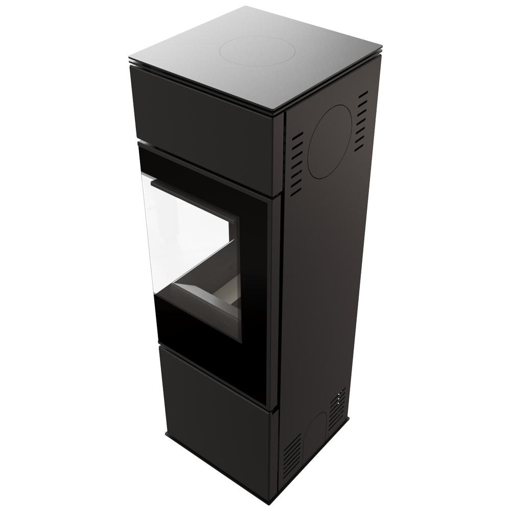 Wood burning steel stove KRATKI REN/S right Ø 150 7 kW self closing door