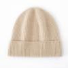 Simple big head circumference cashmere hat women's autumn and winter double-layer thickened warm ear protection Northeast wool knitted pile cold hat