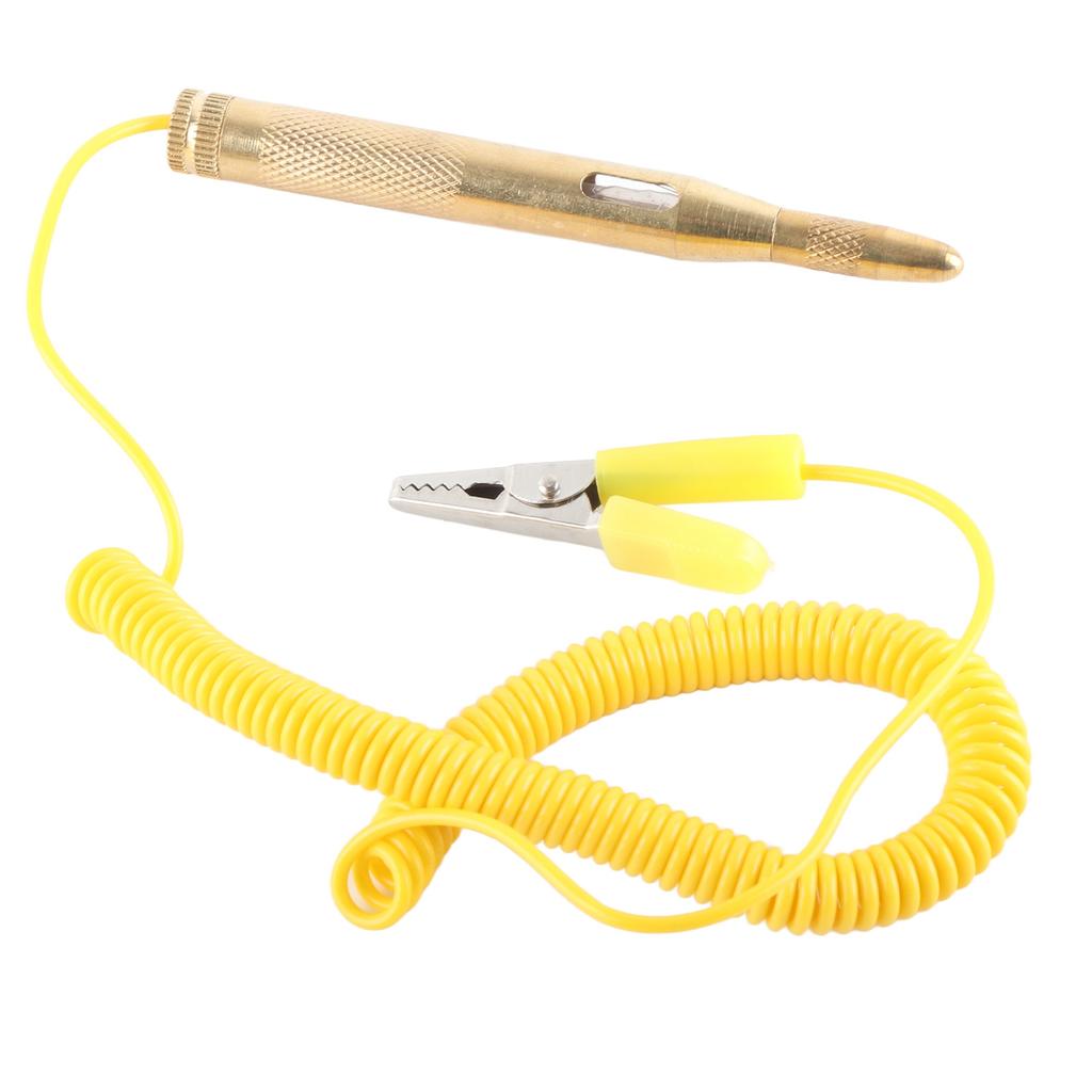 Тестер автомобильных цепей постоянного тока 6 В 12 В 24 В Лампочка Тест напряжения Ручка Карандаш Желтый