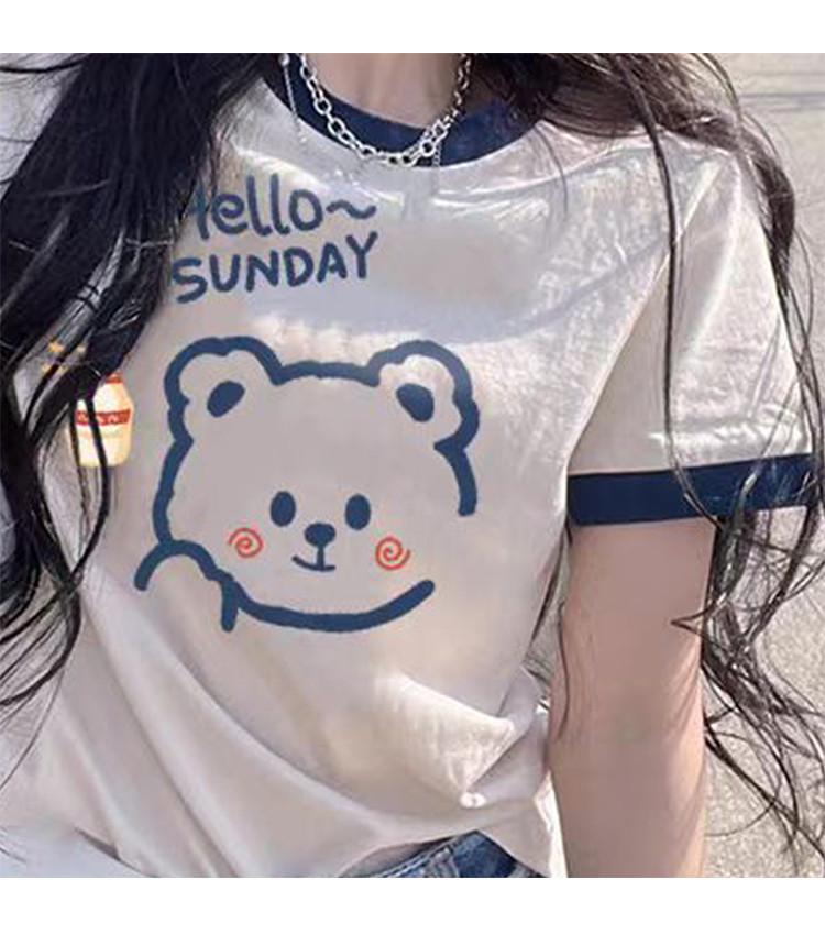 Cartoon Teddy Bear Short-Sleeved T-Shirt