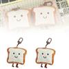 Kawaii Creative Plush Toast Bread Keychain Cute Cartoon Plush Bread Keyring Pendant Backpack Decoration Accessories Gifts