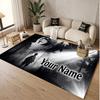 Custom Name Crystal Velvet Rug,Demon Slayer Comfortable Anti Slip Floor Mat For Room Decoration