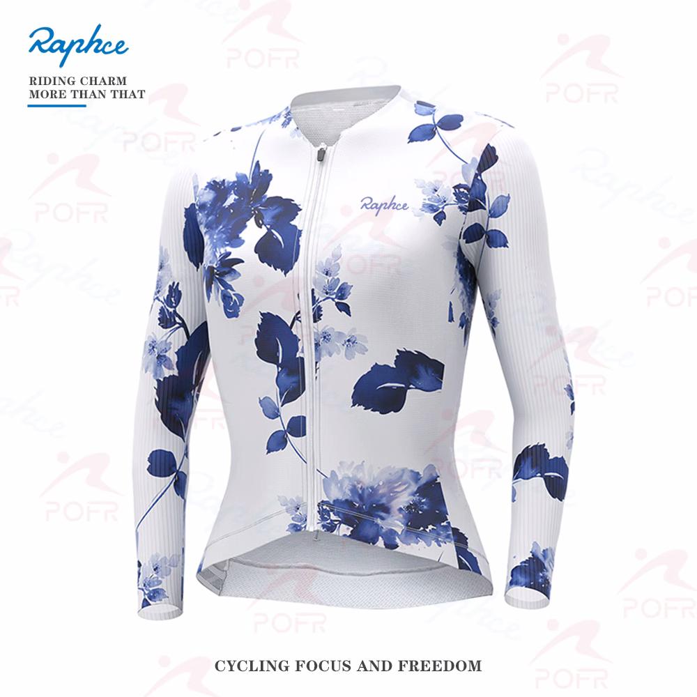 Raphce competitive women's slim-fitting cycling jersey trousers road bike quick-drying breathable sun protection long sleeves