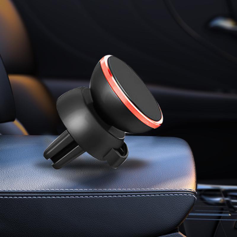 Магнитный держатель телефона на решетку воздуховода автомобиля на 360° - универсальное многофункциональное крепление-клипса