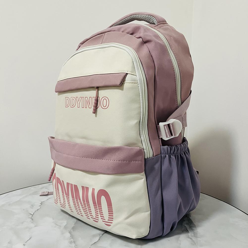 Школьный рюкзак для студентов колледжа, японский нишевый дизайн с цветными блоками, защита от брызг, большой вместимости, для мужчин и женщин, для старшей школы
