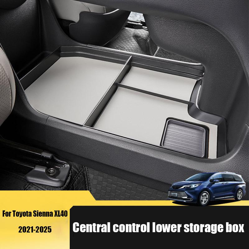 Для Toyota Sienna XL40 2024 2025 Автомобильный нижний ящик для хранения в центральной консоли из АБС-пластика компонент для хранения в салоне