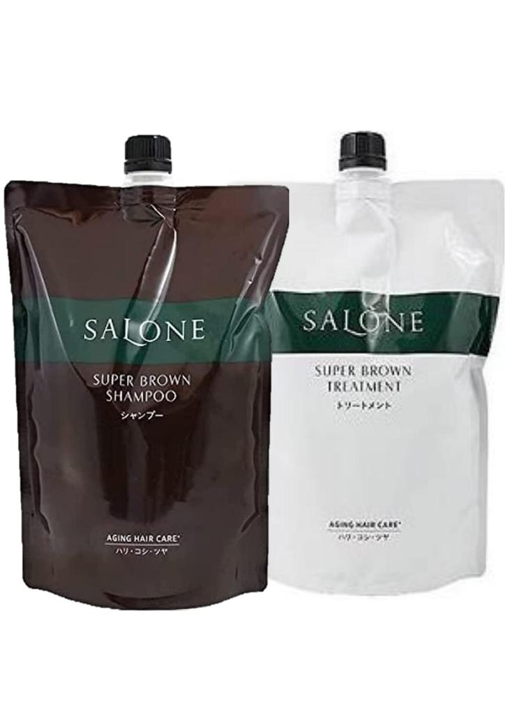 Pacific Products Salone Super Brown Shampoo 800ml Refill Treatment 800g Refill [Set] & [Renewal]