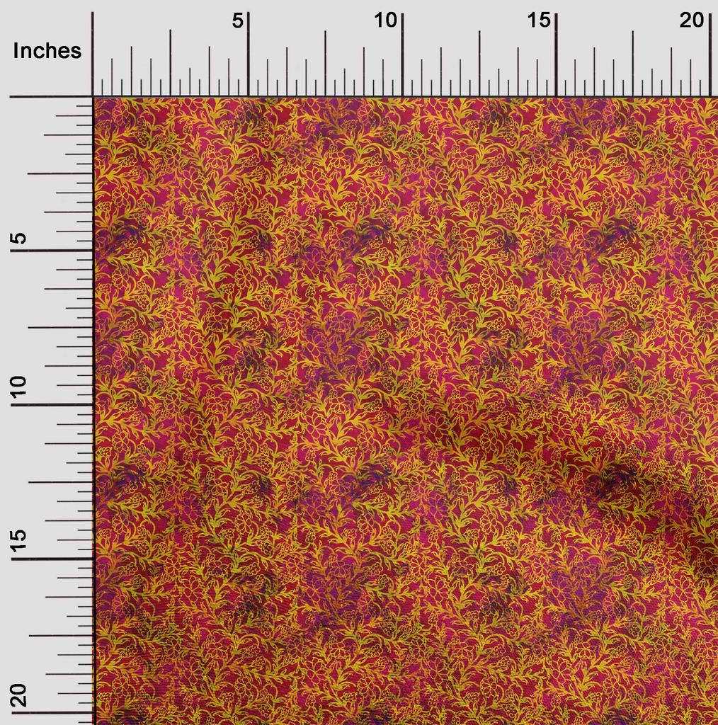 oneOone Cotton Flex Green Fabric Batik Craft Projects Decor Fabric Printed By The Yard 40 Inch Wide -