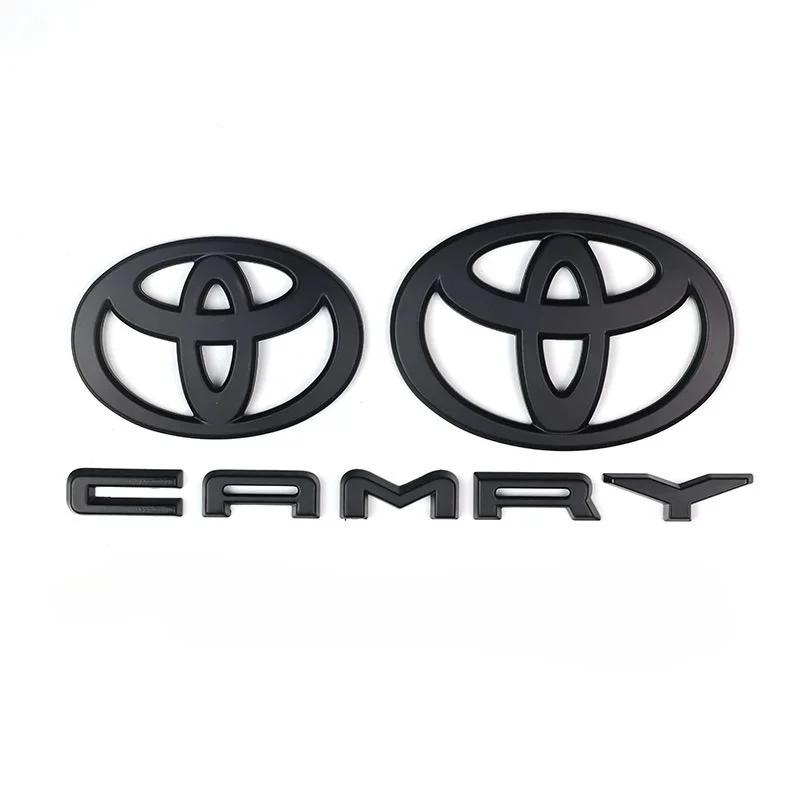 LJVZ5 3 шт./комплект Значок на капот Значок на багажник Буквы Camry для 2024 2025 9-го поколения Toyota Camry НАКЛАДКА Модификация Глянцевый черный