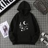 Autumn Winter Crescent Moon Pendant Printed Hoodie Sweatshirt Unisex Casual Style Top Korean Trend Couple Matching Shirt CYXX335