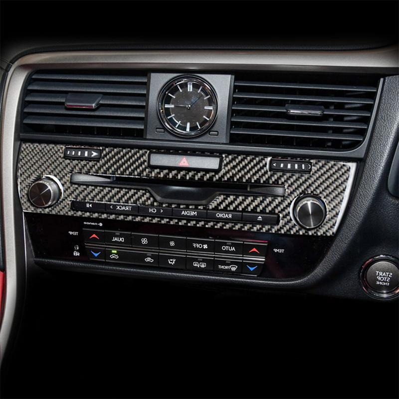For Lexus RX 300 350H 450H 2016- Car accessories Carbon Fiber CD Panel Decorative Cover Trim Auto Interior Car Sticker