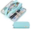 Kawaii Large Storage Pencil Case-3-Compartment Bag, Double-Side Open, Student Stationery, Desk Organizer for School Use