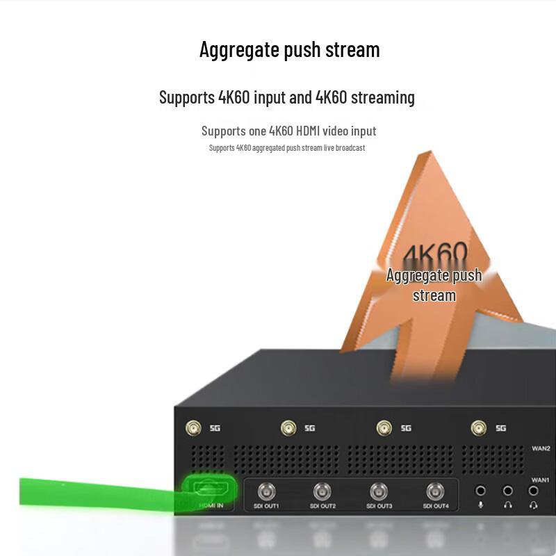 Ucast5G 4K Live Stream Encoder Decoder with 4-SDI and Multi-Network Aggregation