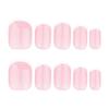 24 шт. классические простые розовые французские белые края для ногтей короткие европейские квадратные маникюрные накладные ногти на ногтях