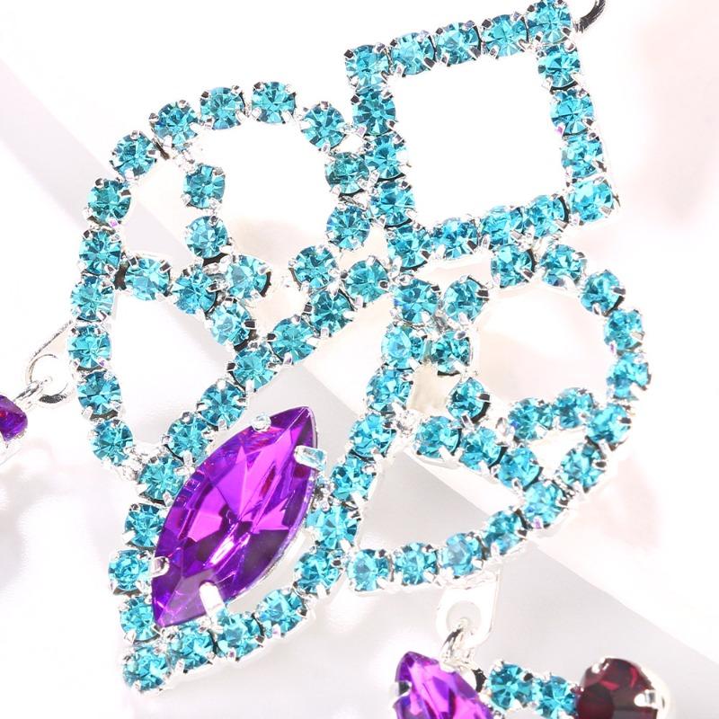 Королевские преувеличенные серьги персонализированные модные серьги со стразами флэш подиум универсальные аксессуары серьги