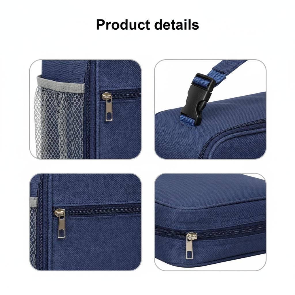 Insulated Lunch Bag With Thick Aluminum Foil Large Capacity Portable Meal Tote For Office And Outdoor Use