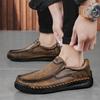 Non-Slip Outdoor Hiking Shoes Soft Cowhide Mens Casual Shoe Trainers New Leather Men Loafers High Quality Male Slip On Flats