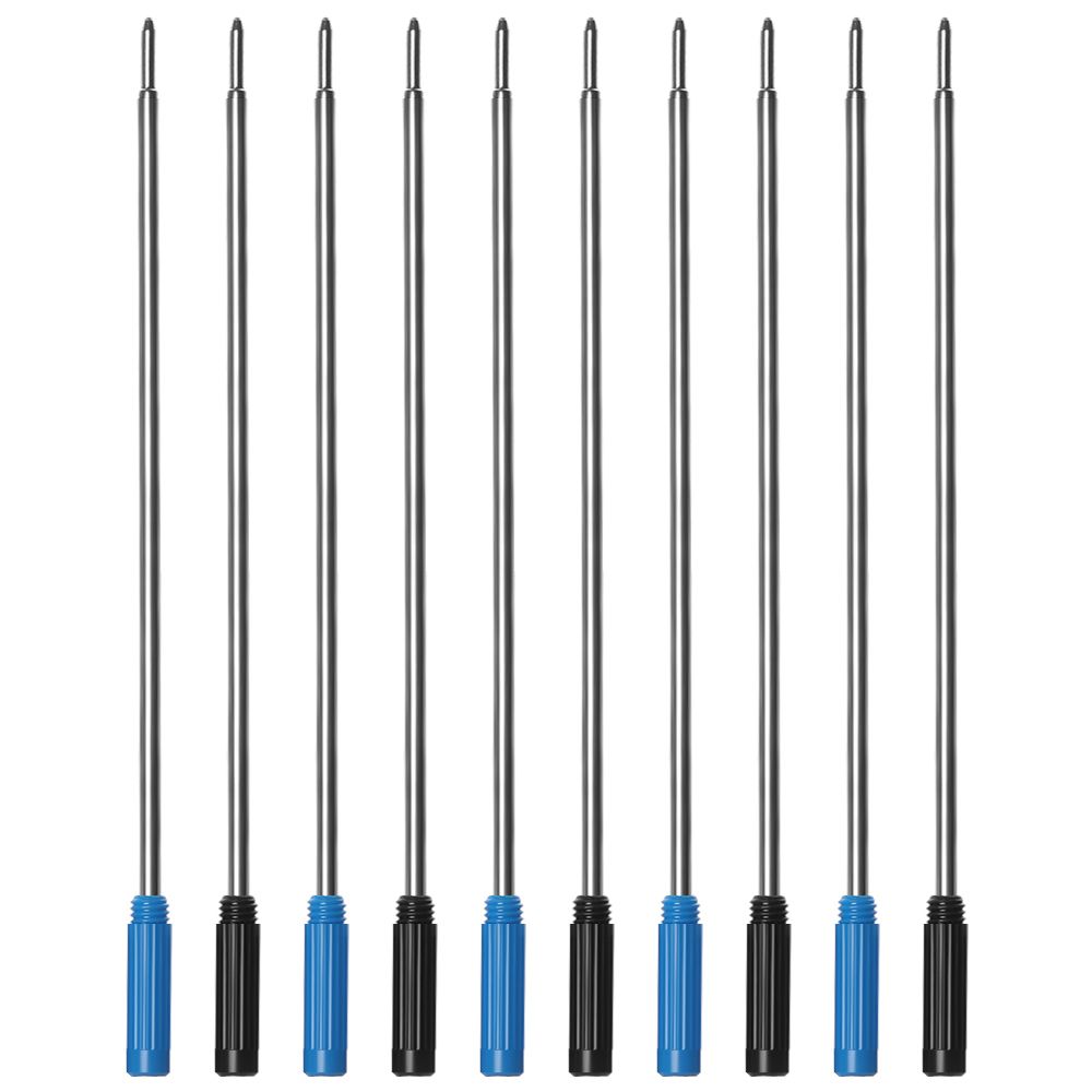 5 pcs/lot School Signature Writing Tool Ballpoint Pen Refills Metal Blue/Black Ink Medium Nib Core