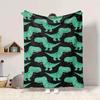 1pc Dino Pattern Print Blanket - Lightweight Flannel Throw Blanket For Sofa, Bed, Living Room, Office, Outdoor Travel, Camping, Soft All-Season086
