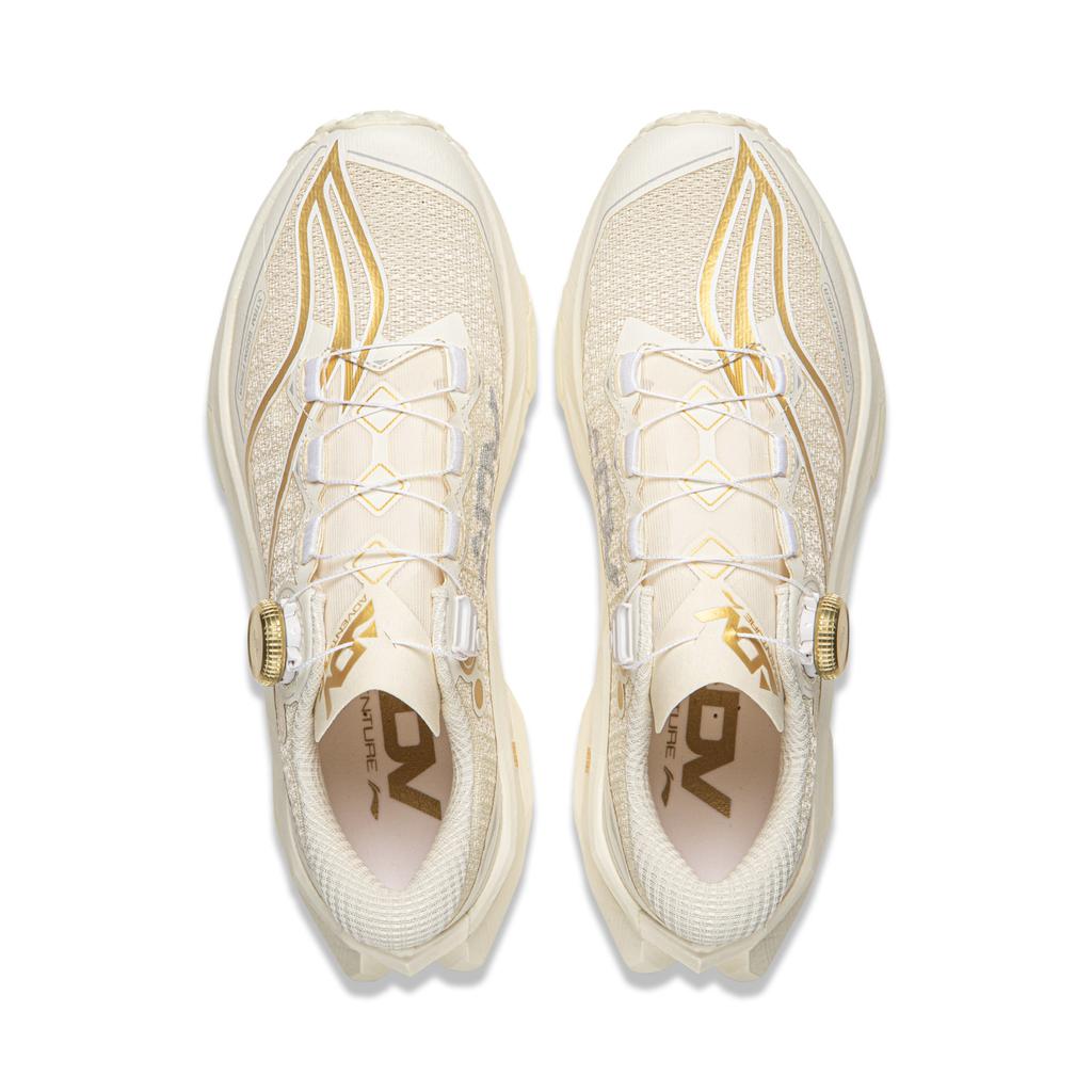Li Ning De Lucas 3 PRO Амортизация Скользкие Устойчивые к истиранию Низкие Беговые кроссовки Унисекс Кремовый ARNW001-13