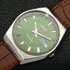 AUTOMATIC VINTAGE SEIKO 5 JAPAN 6349A MENS GREEN COLOR DIAL WATCH A701218-5 R206a-a701218